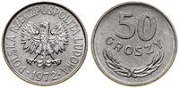 50 groszy 1972, Warszawa, aluminium, ryski pod O