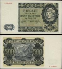 500 złotych 1.03.1940, seria B, numeracja 184800
