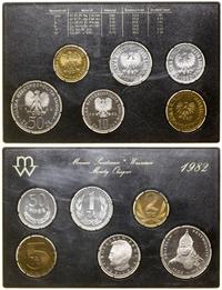 Polska, zestaw rocznikowy monet obiegowych - prooflike, 1982