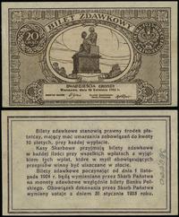Polska, bilet zdawkowy – 20 groszy, 28.04.1924