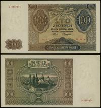 100 złotych 1.08.1941, seria D, numeracja 321947