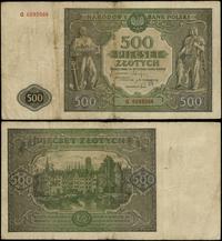 500 złotych 15.01.1946, seria G, numeracja 62935