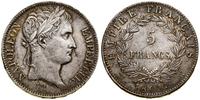 5 franków 1809 W, Lille, srebro, 24.67 g, rysy n