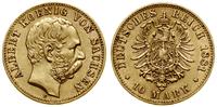 10 marek 1881 E, Drezno, złoto, 3.96 g, AKS 164,