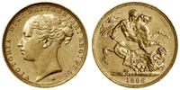 1 suweren (funt) 1886 M, Melbourne, złoto, 7.98 