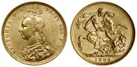 1 suweren (funt) 1893 S, Sydney, złoto, 7.98 g, 