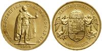 100 koron 1908 KB, Kremnica, NOWE BICIE, złoto, 