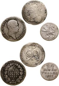 zestaw 3 monet, 1/6 talara 1814 A, Berlin (Prusy