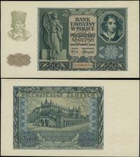 50 złotych 1.03.1940, seria A, numeracja 0487574