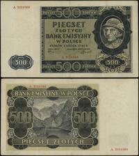 500 złotych 1.03.1940, seria A, numeracja 305456
