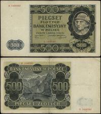 500 złotych 1.03.1940, seria B, numeracja 145858