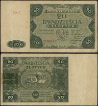20 złotych 15.07.1947, seria C, numeracja 928651