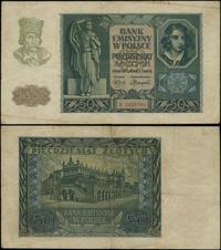 50 złotych 1.03.1940, seria B, numeracja 3820781