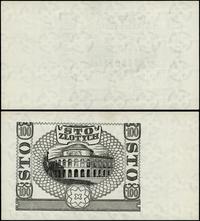czarnodruk strony odwrotnej banknotu 100 złotych