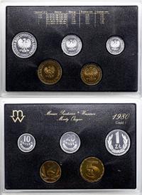 Polska, zestaw rocznikowy monet obiegowych - prooflike (część I i II), 1980