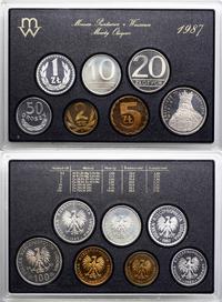 Polska, zestaw rocznikowy monet obiegowych - prooflike, 1987