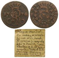 grosz 1774/EB, Warszawa, moneta ze zbioru Subise