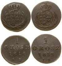 Polska, lot 2 x 1 grosz, 1811 IS, 1812 IB