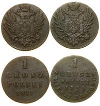 Polska, 2 x 1 grosz polski, 1817 IB, 1824 IB (z miedzi kraiowey)