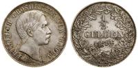 1/2 guldena 1862, moneta przetarta, AKS 127, Jae