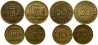 zestaw 4 monet 1954, Paryż, 2 x 10 franków oraz 