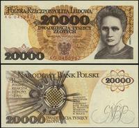 20.000 złotych 1.02.1989, seria AG, numeracja 04