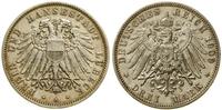 3 marki 1909 A, Berlin, rzadkie, nakład 33.334 s