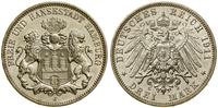 Niemcy, 3 marki, 1911 J