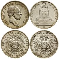 zestaw: 2 x 3 marki, Muldenhütten, 3 marki 1911 