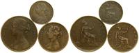 lot 3 monet, Londyn, 1 farthing 1886, 1/2 pensa 