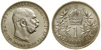 1 korona 1916, Wiedeń, niewielkie uszkodzenie ob