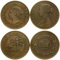 lot 2 monet, 1 cent 1861 oraz 1 cent 1871, (Wysp