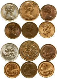zestaw 6 monet, zestaw 4 x 1 cent (1966, 2 x 197