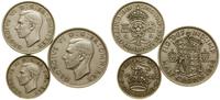 zestaw 3 monet 1948, Londyn, w zestawie: 1 szyli