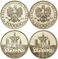 zestaw: 2 x 100.000 złotych 1990, USA, Solidarno