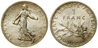 1 frank 1920, Paryż, srebro próby 835, 4.98 g, m