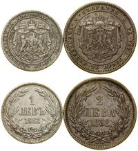 Bułgaria, zestaw: 1 lewa i 2 lewy, 1882