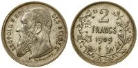 2 franki 1909, srebro próby 835, 9.95 g, przetar