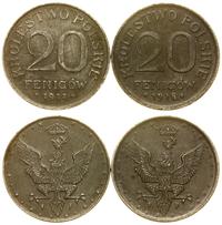 Polska, zestaw 2 x 20 fenigów, 1917 i 1918