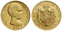 Hiszpania, 20 peset, 1890 M