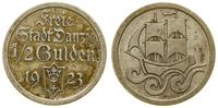 1/2 guldena 1923, Utrecht, złotawa patyna, lekko