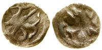 denar jednostronny XIV/XV w., Gryf w lewo, srebr