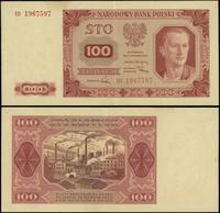 100 złotych 1.07.1948, seria ED, numeracja 19675