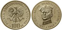 100 złotych 1981, Warszawa, Władysław Sikorski (