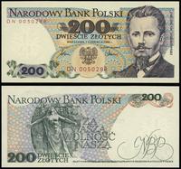 200 złotych 1.06.1986, seria DN, numeracja 00502
