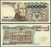 50.000 złotych 1.12.1989, seria AC, numeracja 62