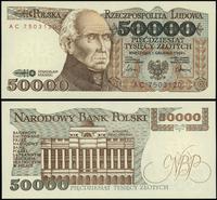 50.000 złotych 1.12.1989, seria AC, numeracja 75