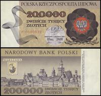200.000 złotych 1.12.1989, seria P, niska numera