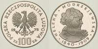 100 złotych 1975, Helena Modrzejewska, srebro, s