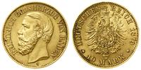10 marek 1879 G, Karlsruhe, złoto, 3.99 g, rzads